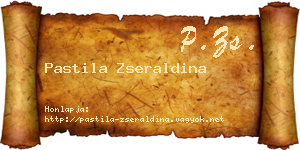 Pastila Zseraldina névjegykártya